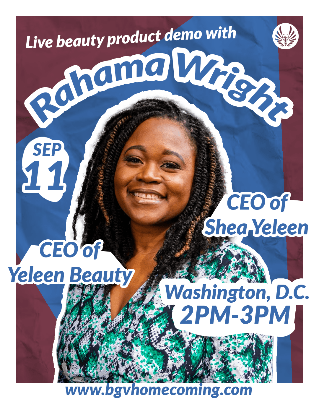 BGV Homecoming speaker Rahama Wright